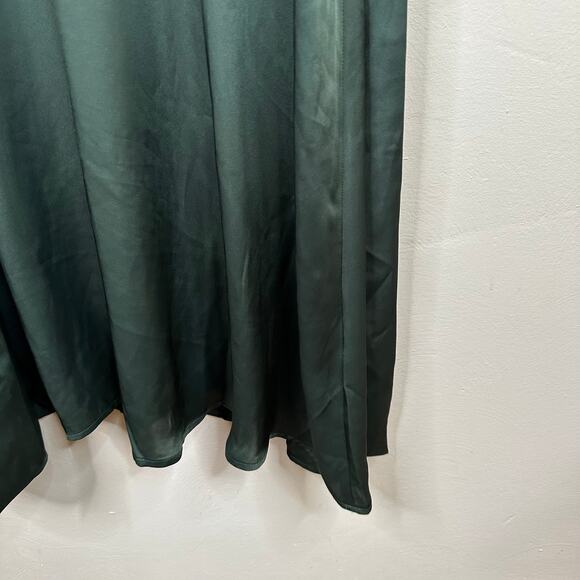 Express Green Satin Tie Waist Midi Dress - Picture 6 of 6